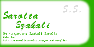 sarolta szakali business card